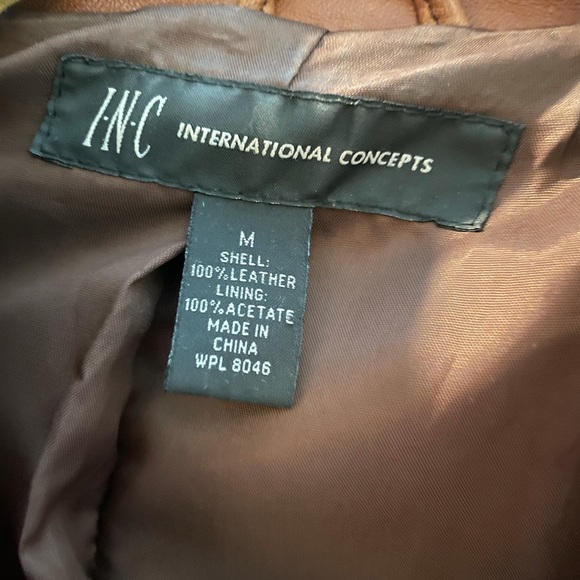 INC  leather jacket - Picture 2 of 2